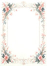 Un papier  lettre orn de fleurs